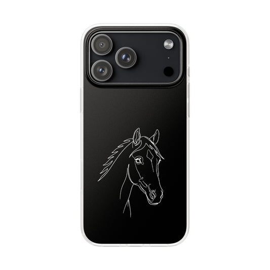 Horse Portrait Sketch - Flexi Phone Case