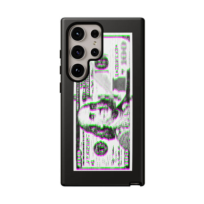 100 Dollars Bill - Green/Magenta Glitch - Phone Case
