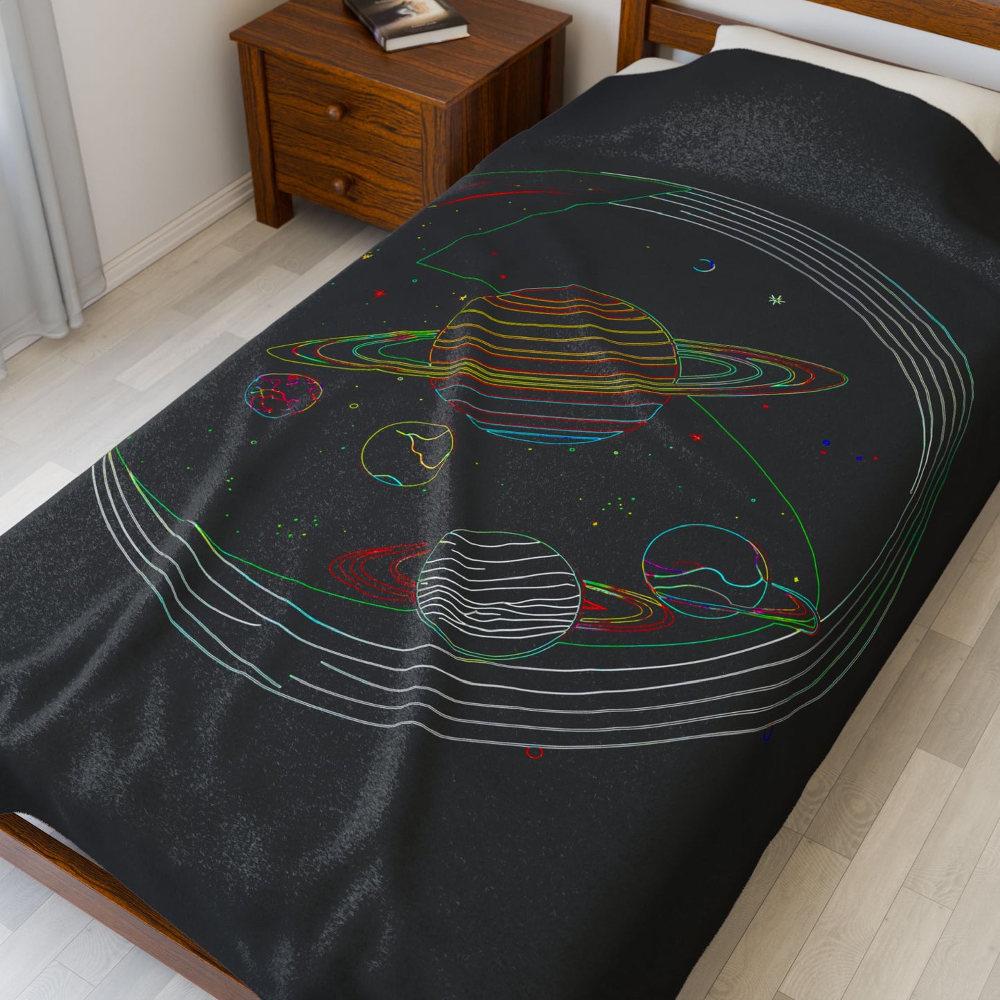 Cosmic Velveteen Plush Blanket - Space-Themed Throw, Cozy Gift for Stargazers, Home Decor, Astronomy Lovers, Birthday Present