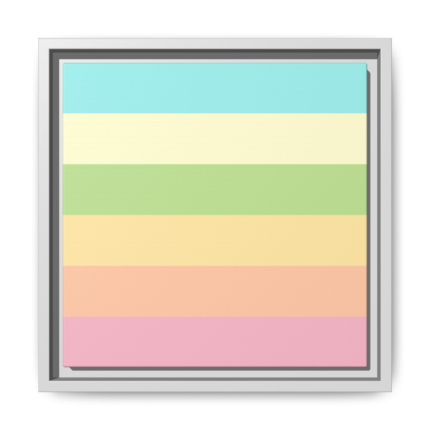 Pastel Stripes - Framed Canvas