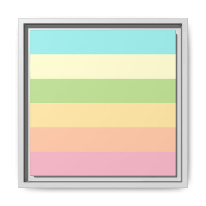 Pastel Stripes - Framed Canvas