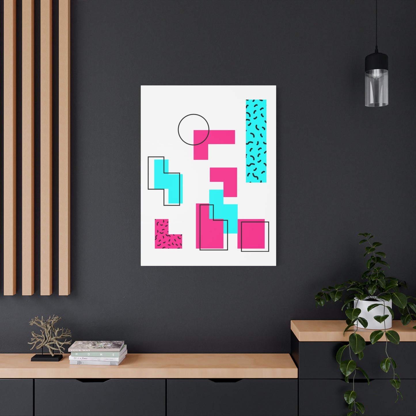 Retro Geometric Vibes - Canvas