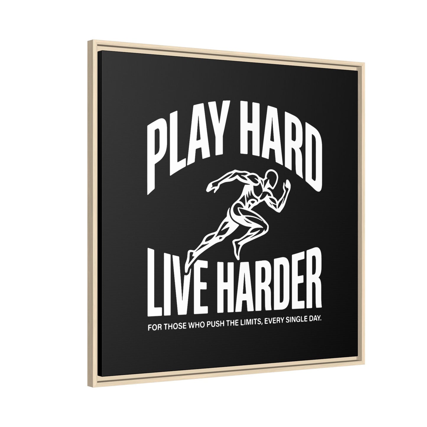 Play Hard / Live Harder - Framed Canvas
