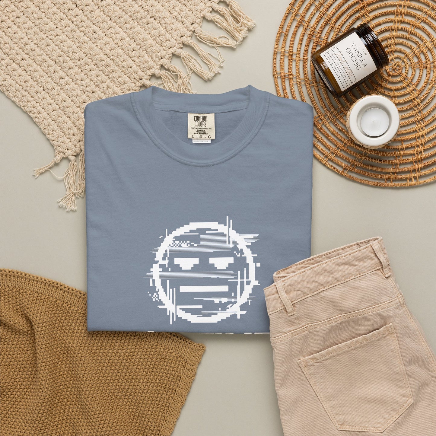 I’m Fine Glitched Smiley - T-Shirt