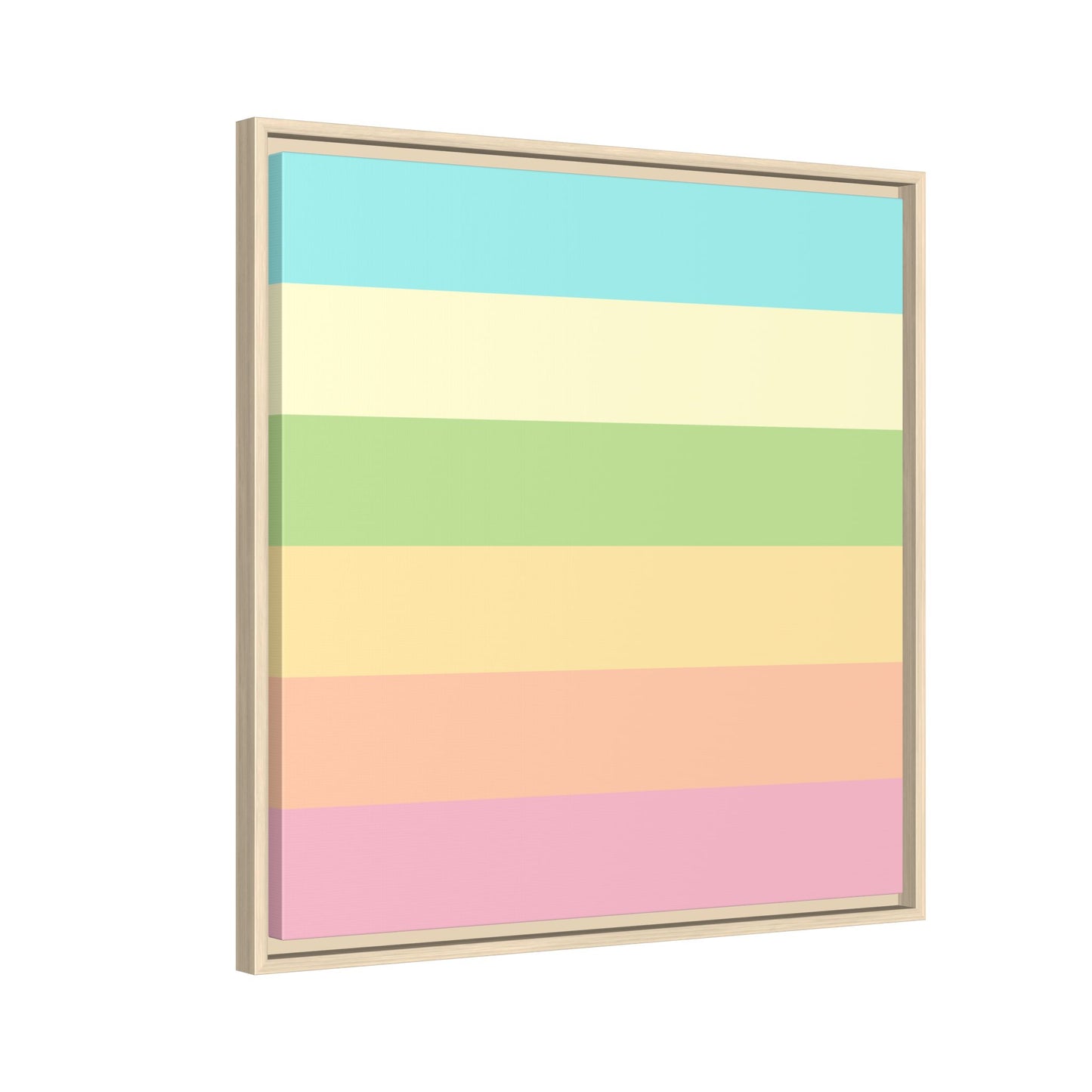 Pastel Stripes - Framed Canvas