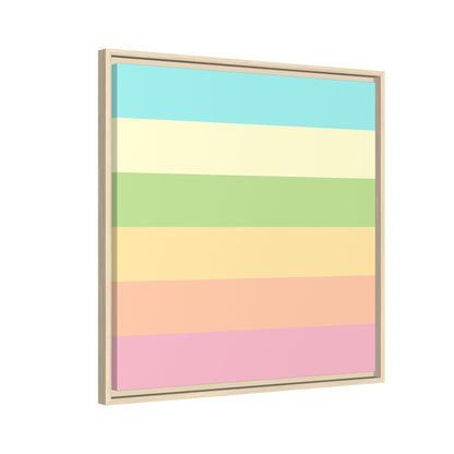 Pastel Stripes - Framed Canvas