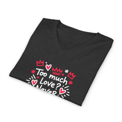 Too Much Love? Never Enough - V-Neck Tee