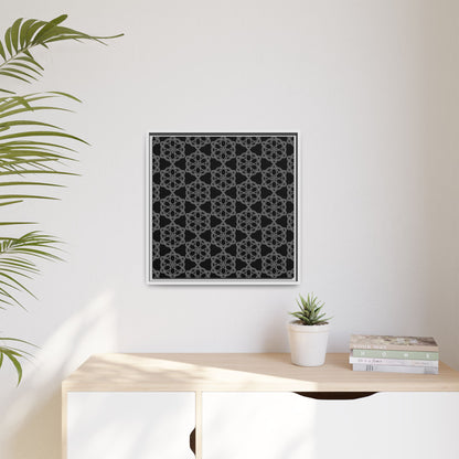 Geometric Sacred Flower - Framed Canvas