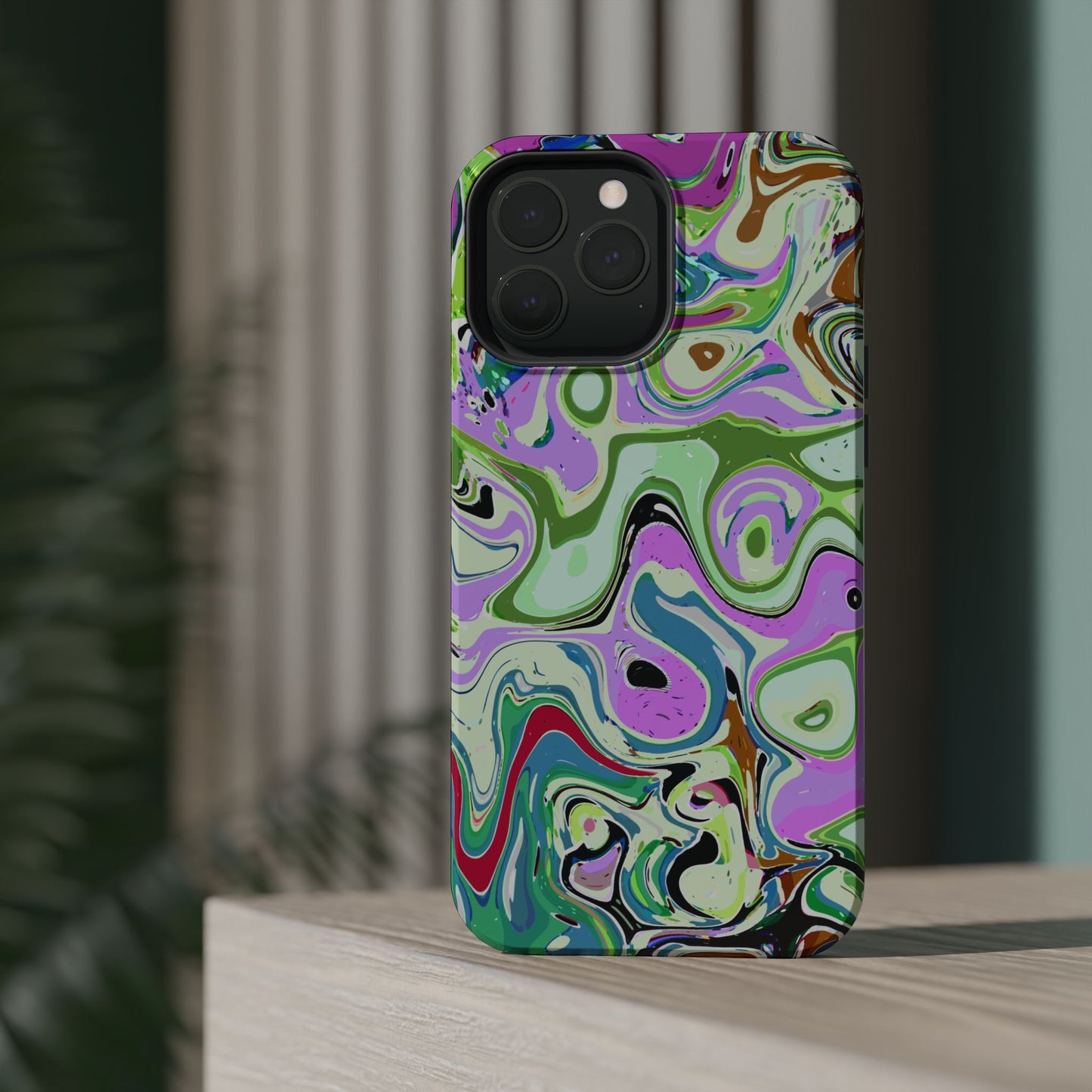Vibrant Multi‑Color Swirl - Magnetic Phone Case