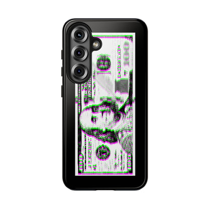 100 Dollars Bill - Green/Magenta Glitch - Phone Case