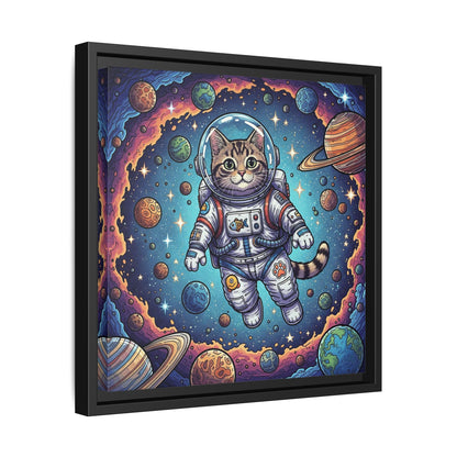 Astronaut Cat - Framed Canvas