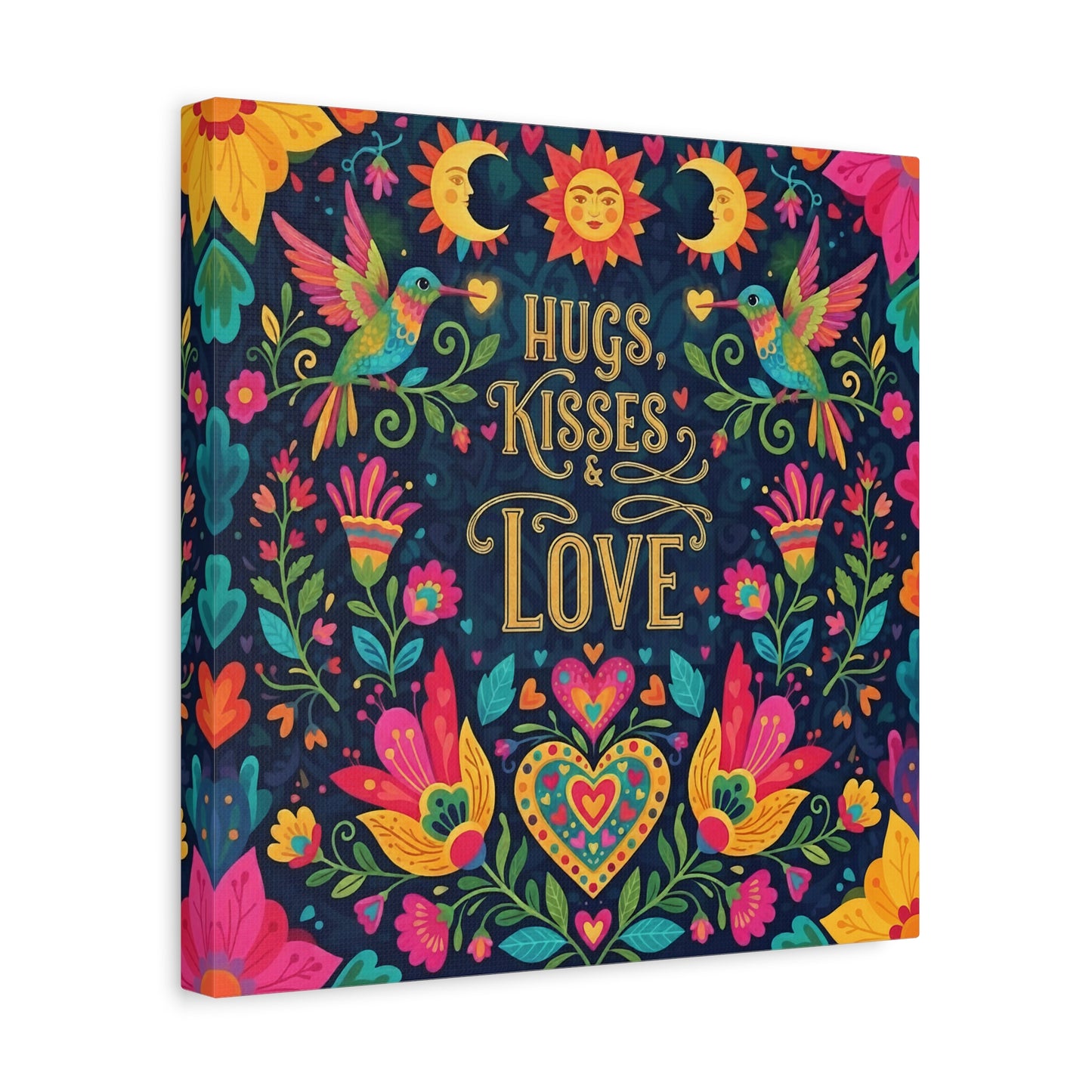Hugs, Kisses & Love - Stretched Canvas