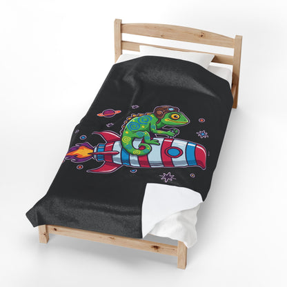 Cosmic Rider - Plush Blanket
