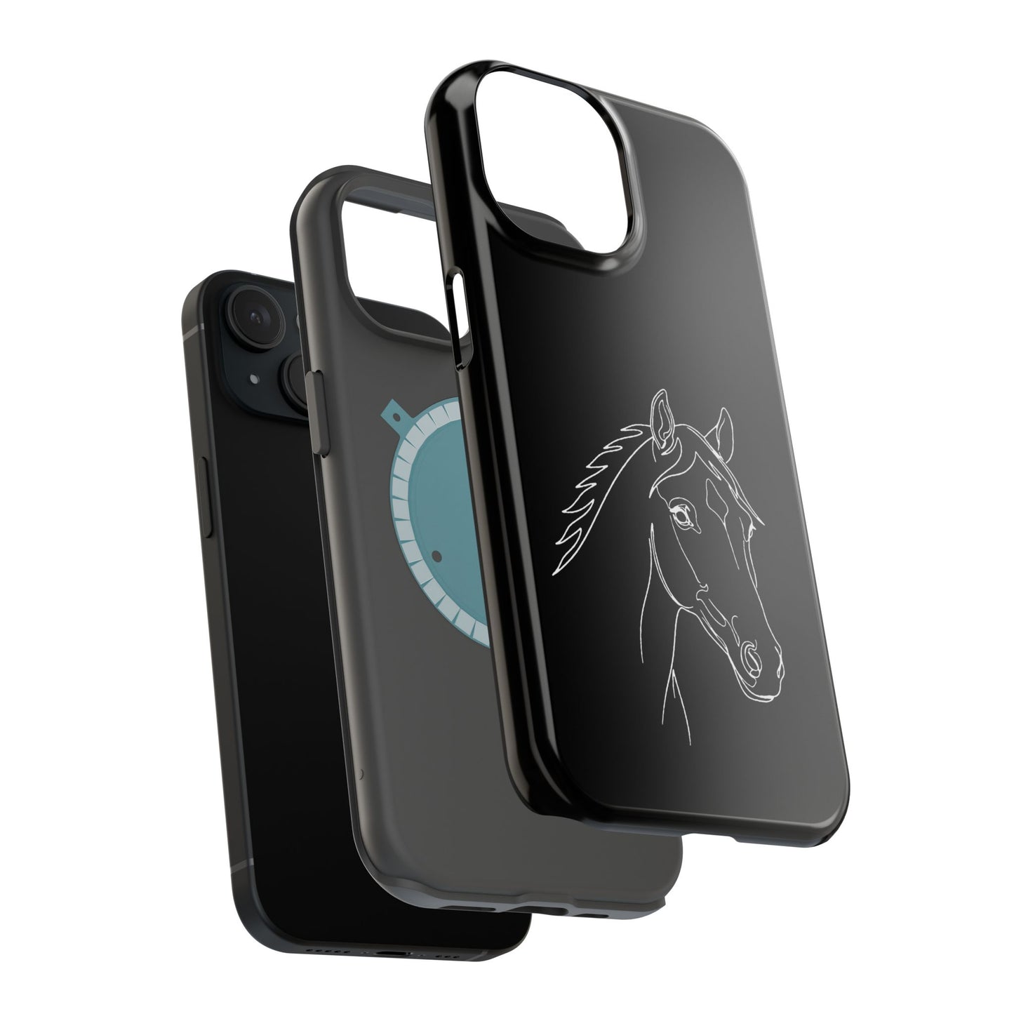 Horse Portrait Sketch - Magnetic Phone Case