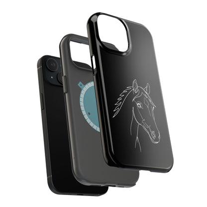 Horse Portrait Sketch - Magnetic Phone Case