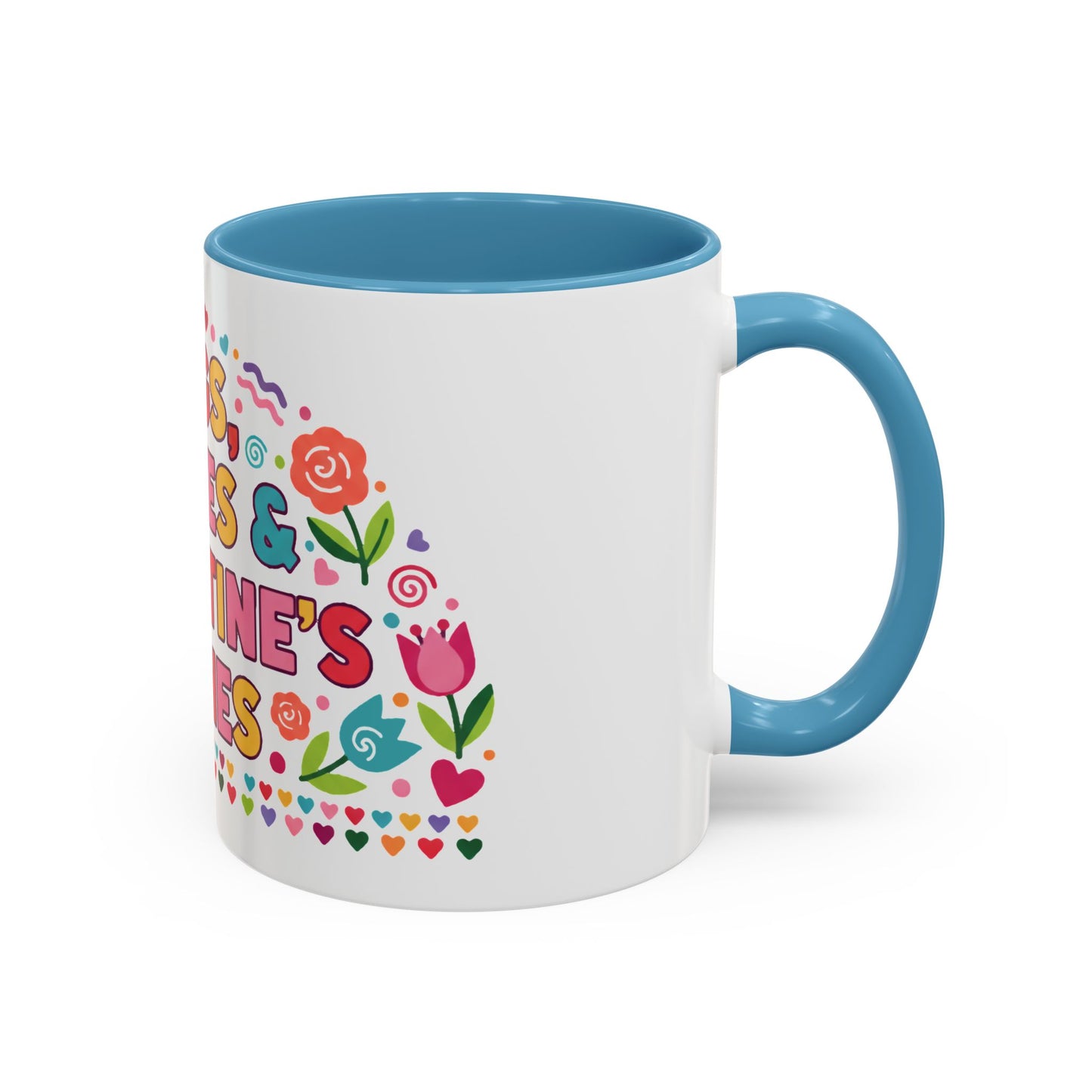 Hugs, Kisses & Valentine’s Wishes - Color Accent Mug