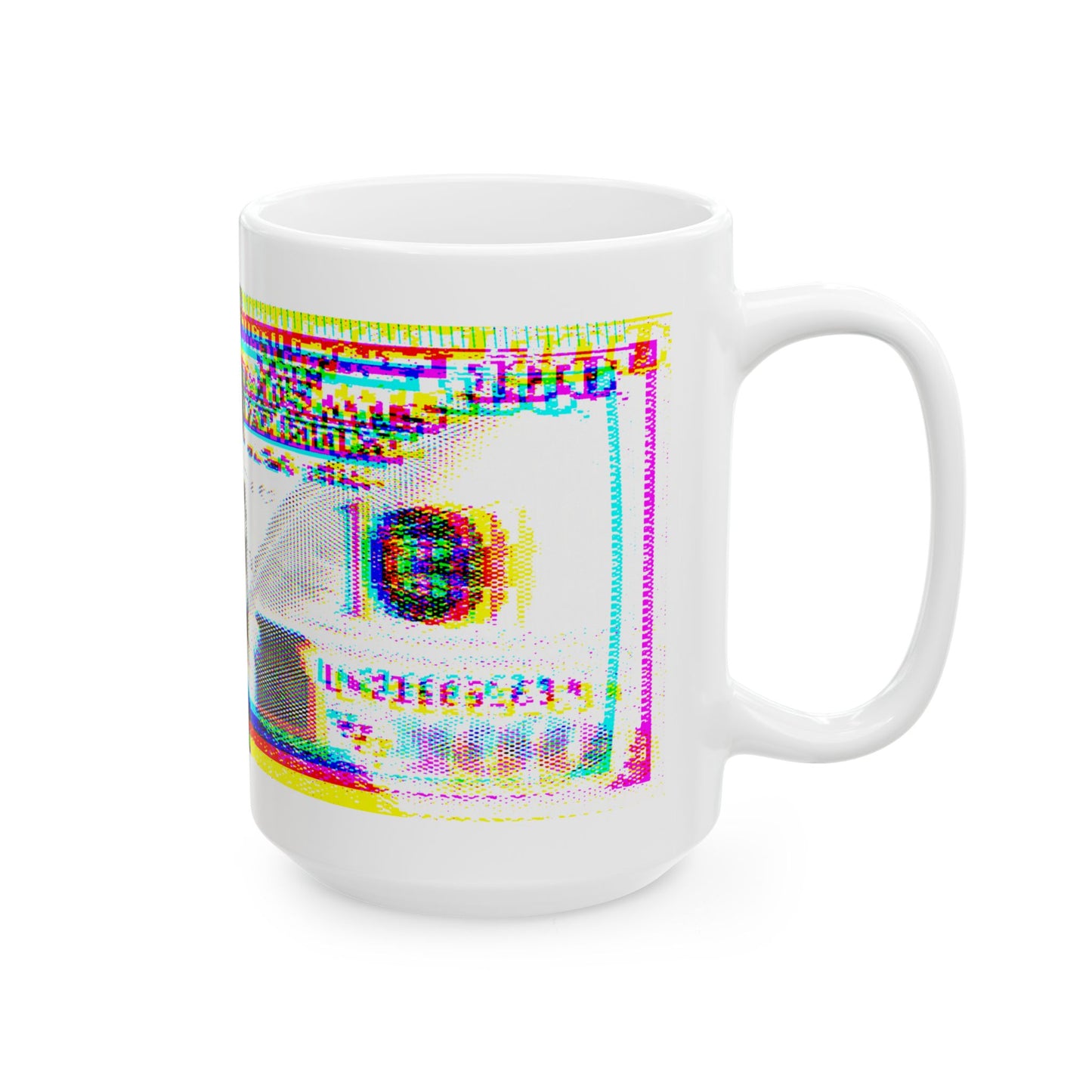 100 Dollars Bill - Neon Color Explosion - Mug
