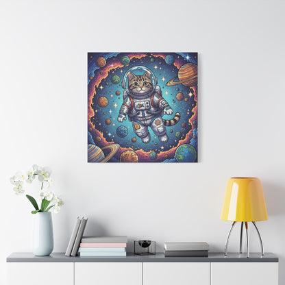 Astronaut Cat - Stretched Canvas