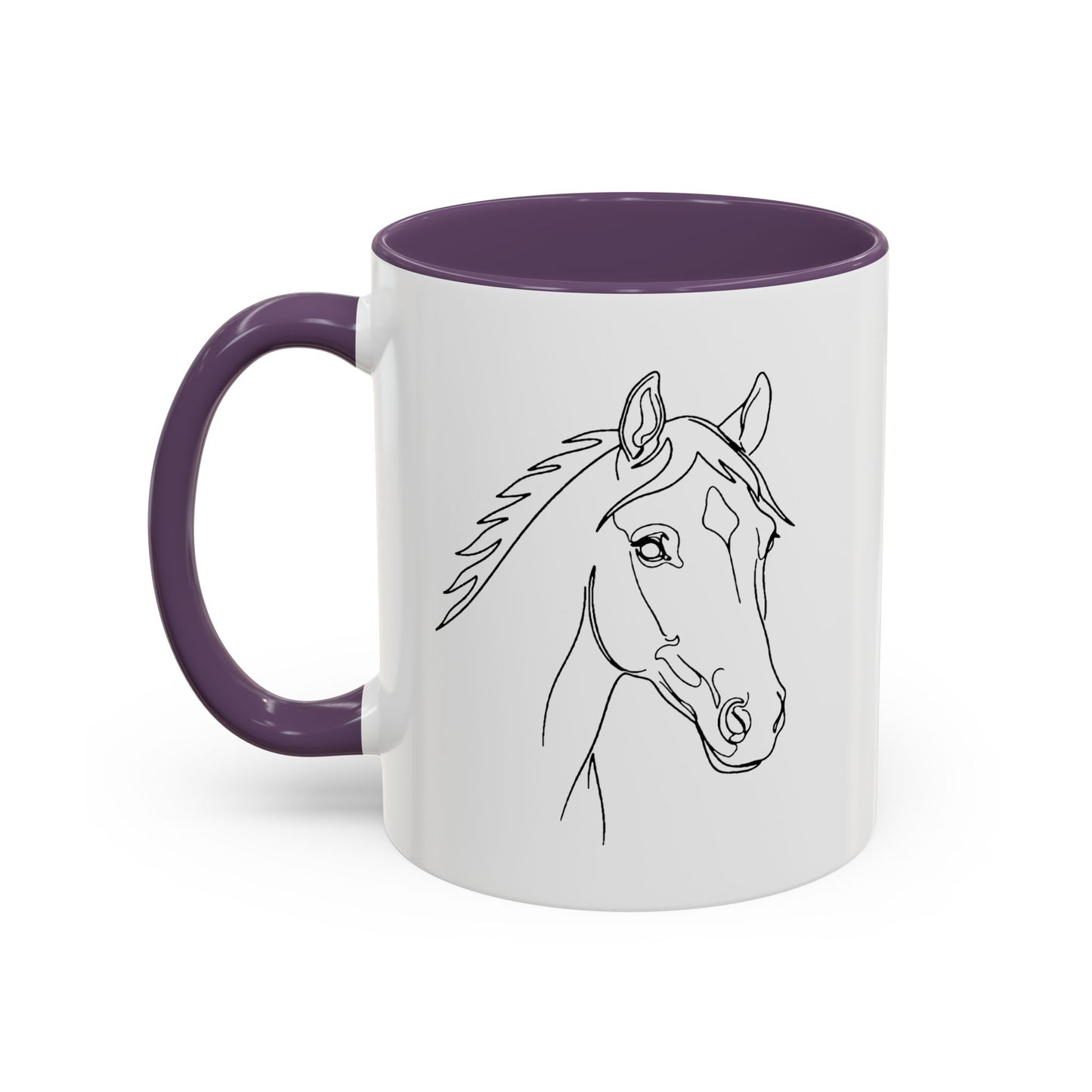 Horse Portrait Sketch - Color Accent Mug