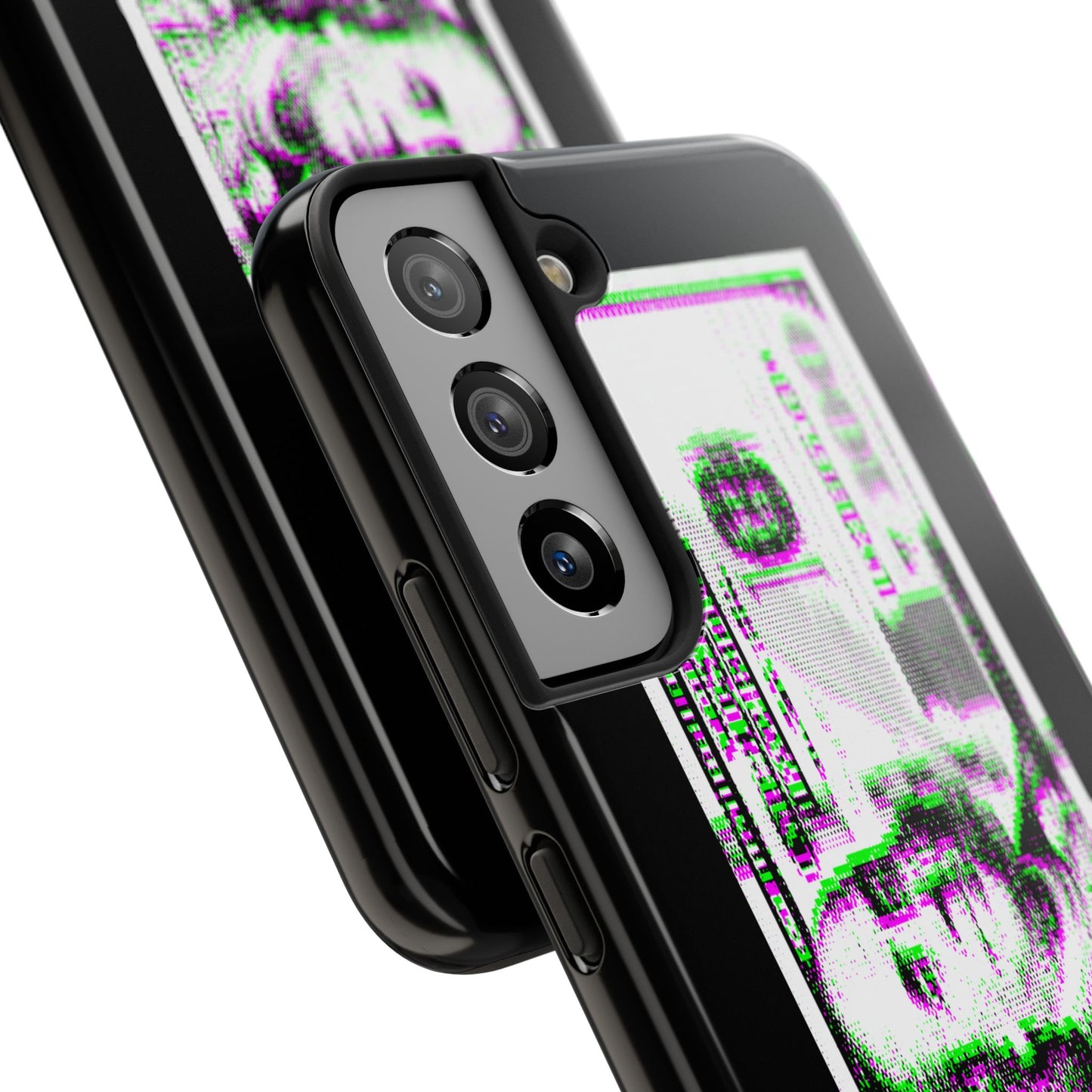 100 Dollars Bill - Green/Magenta Glitch - Phone Case