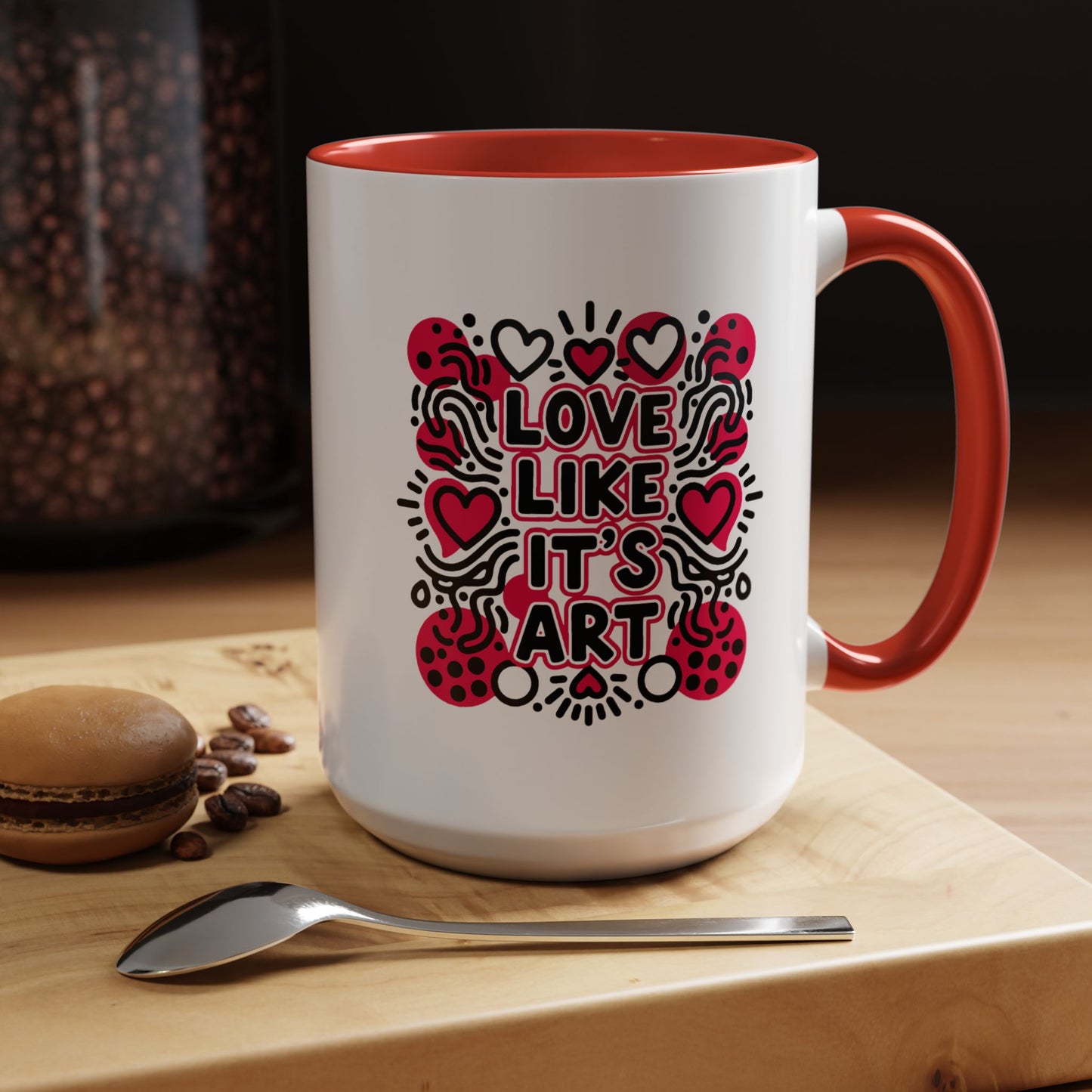Love Like It's Art - Color Accent Mug