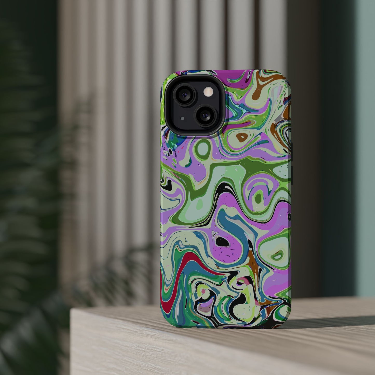 Vibrant Multi‑Color Swirl - Magnetic Phone Case