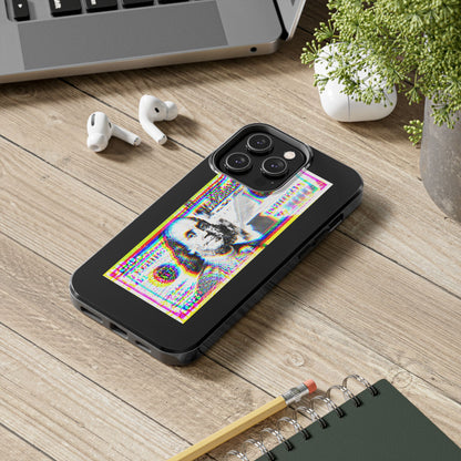 100 Dollars Bill - Neon Color Explosion - Phone Case