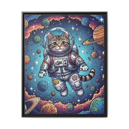 Astronaut Cat - Framed Canvas