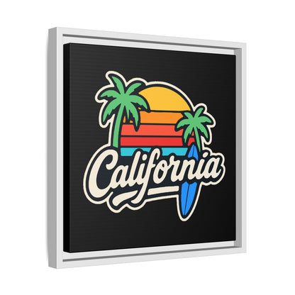 California Surf Vibes - Framed Canvas