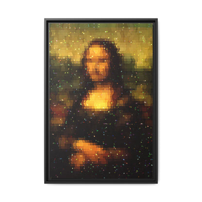Pixel Muse — Silent Smile - Framed Canvas