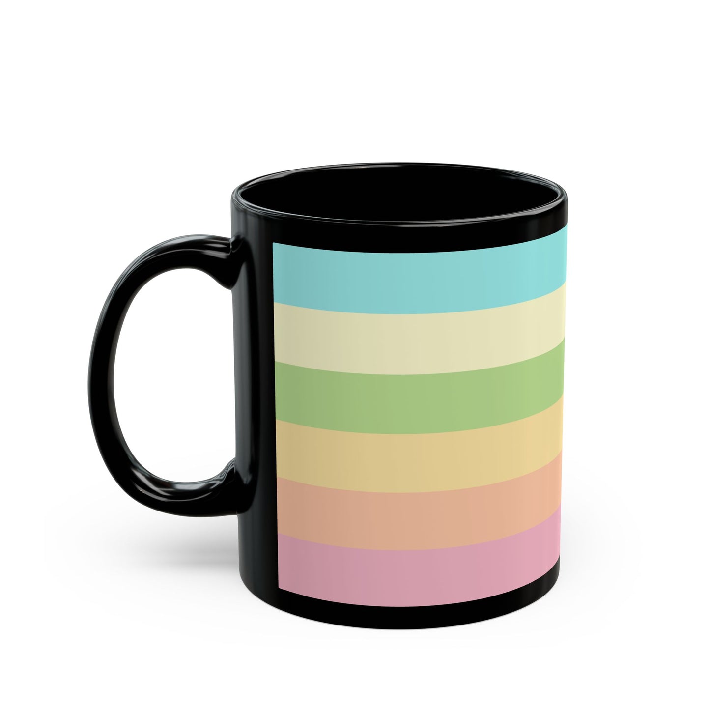 Pastel Stripes - Black Mug