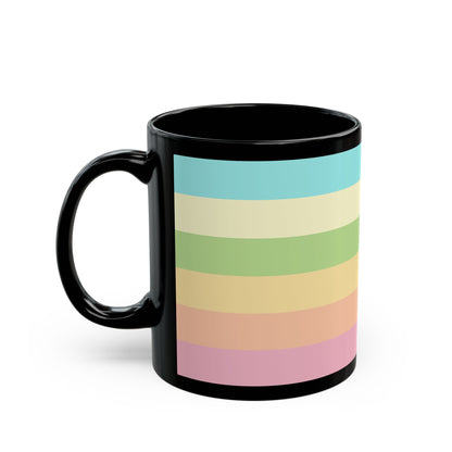 Pastel Stripes - Black Mug