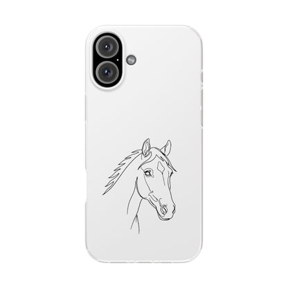 Horse Portrait Sketch - Flexi Phone Case