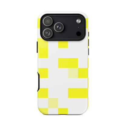Yellow Pixel Grid -  Phone Case