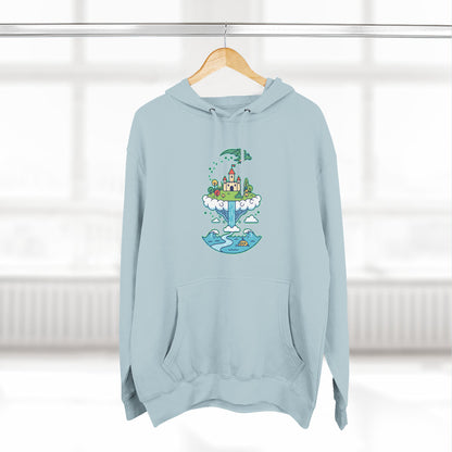 Floating Castle Dragon - Magical Fantasy Island - Hoodie