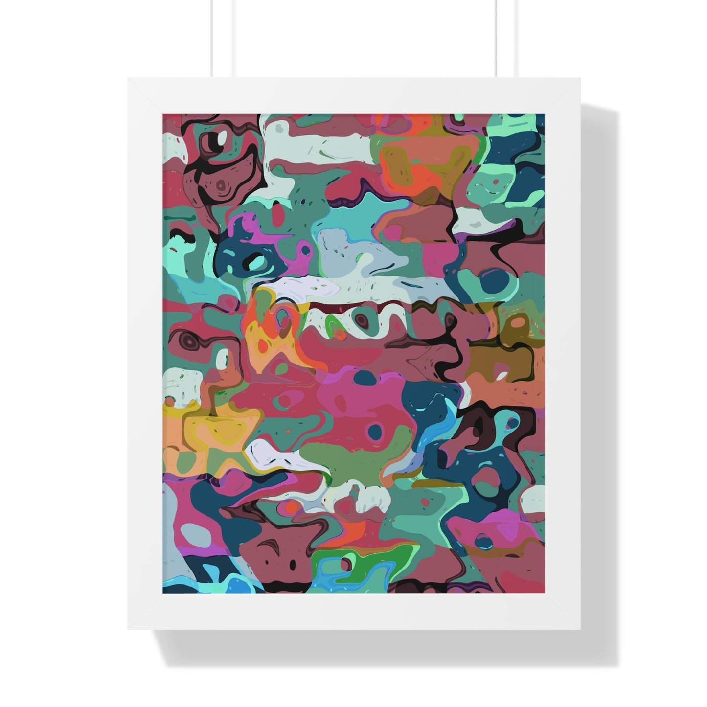 Colorful Abstract Marble - Framed Poster