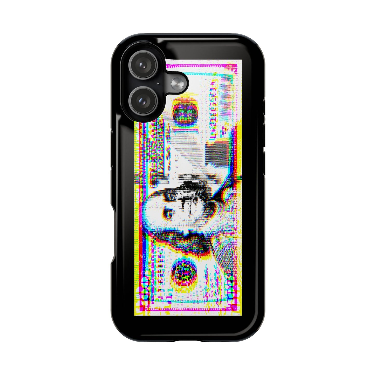 100 Dollars Bill - Neon Color Explosion - Magnetic Phone Case