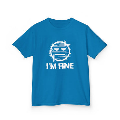 I’m Fine Glitched Smiley - Kids Tee