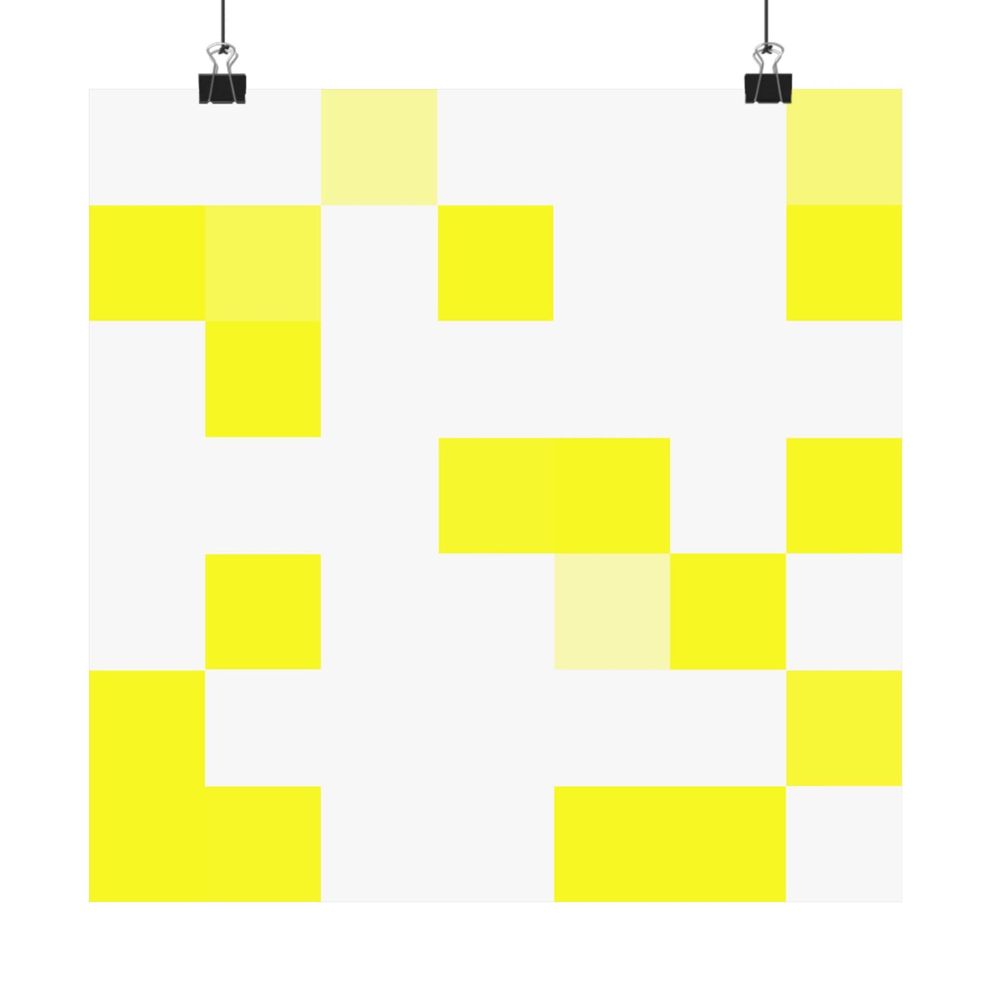 Yellow Pixel Grid - Poster