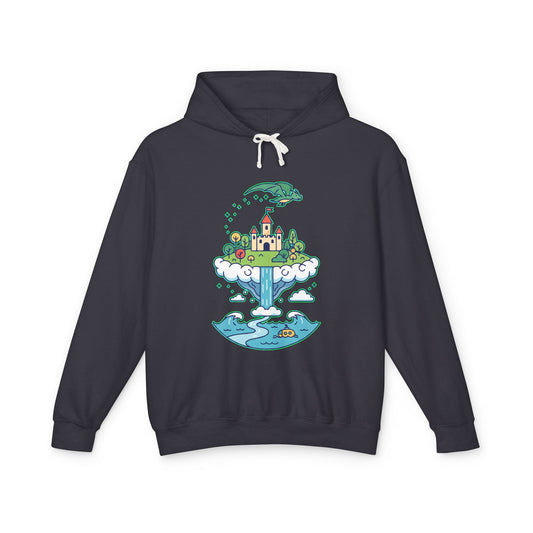 Floating Castle Dragon - Magical Fantasy Island - Hoodie