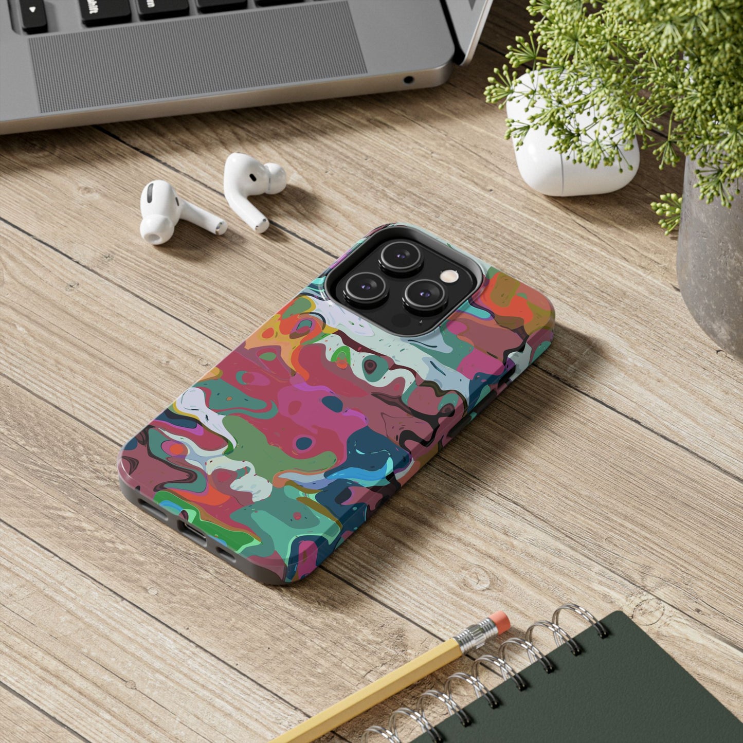 Colorful Abstract Marble - Phone Case