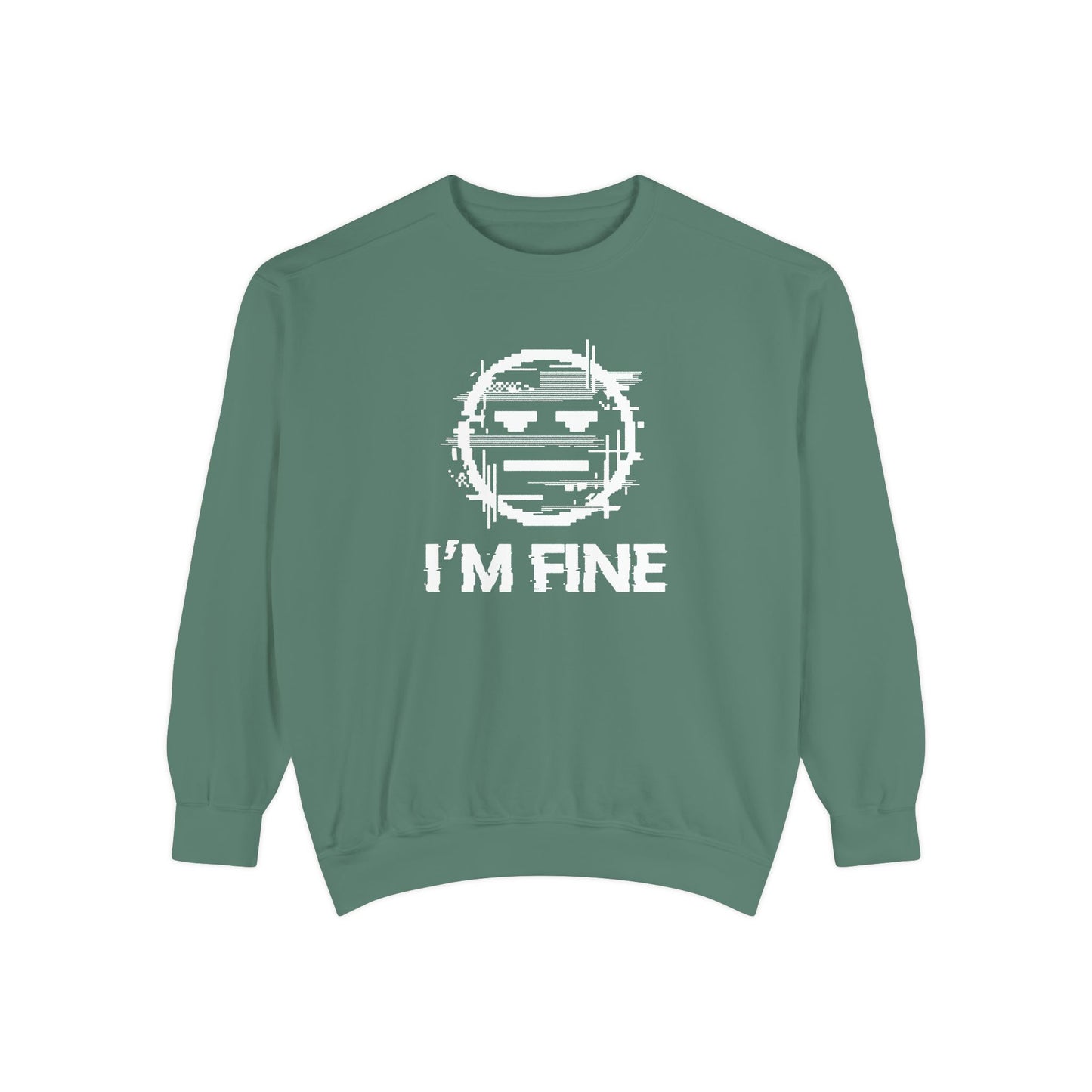 I’m Fine Glitched Smiley - Sweatshirt