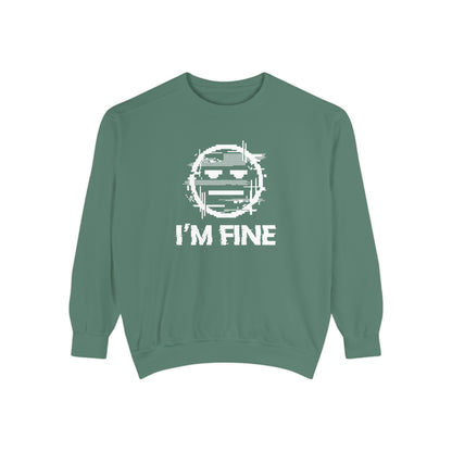 I’m Fine Glitched Smiley - Sweatshirt