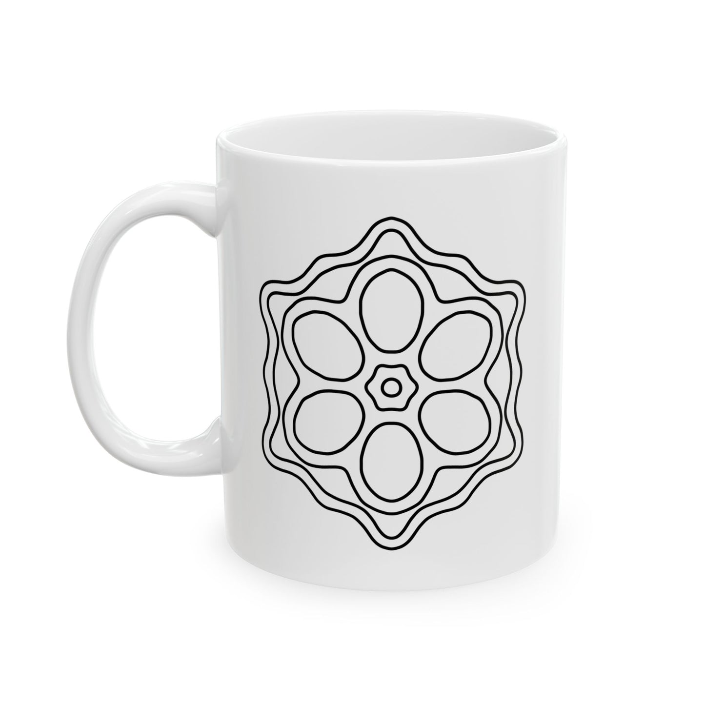 Elegant Monochrome Ceramic Mug, Modern Coffee Cup, Minimalist Tea Mug, Perfect Gift for Housewarmings, Birthdays, or Holidays
