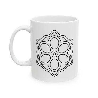 Elegant Monochrome Ceramic Mug, Modern Coffee Cup, Minimalist Tea Mug, Perfect Gift for Housewarmings, Birthdays, or Holidays
