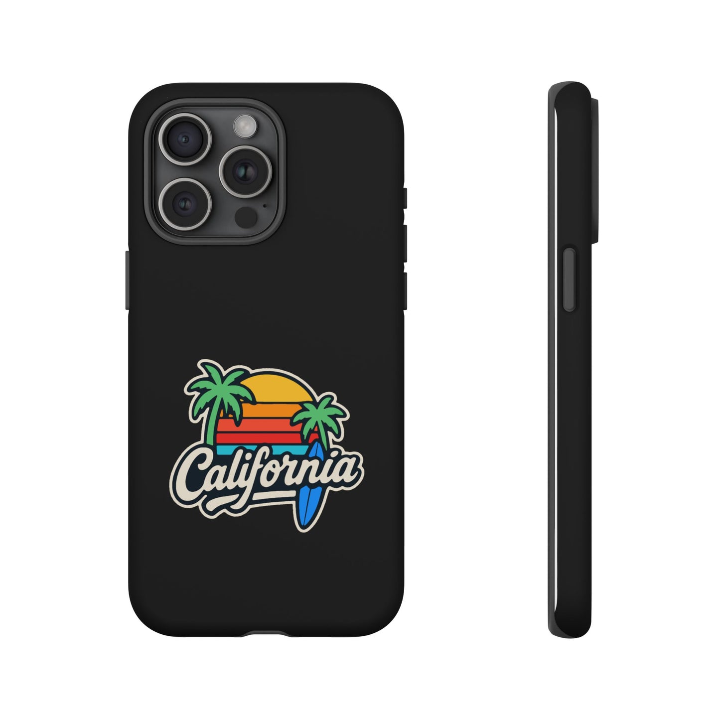 California Sunset Phone Case, Tropical Cell Phone Cover, Beach Lover Gift, Summer Vibes Accessory, Surfing Decor, Personalized Case