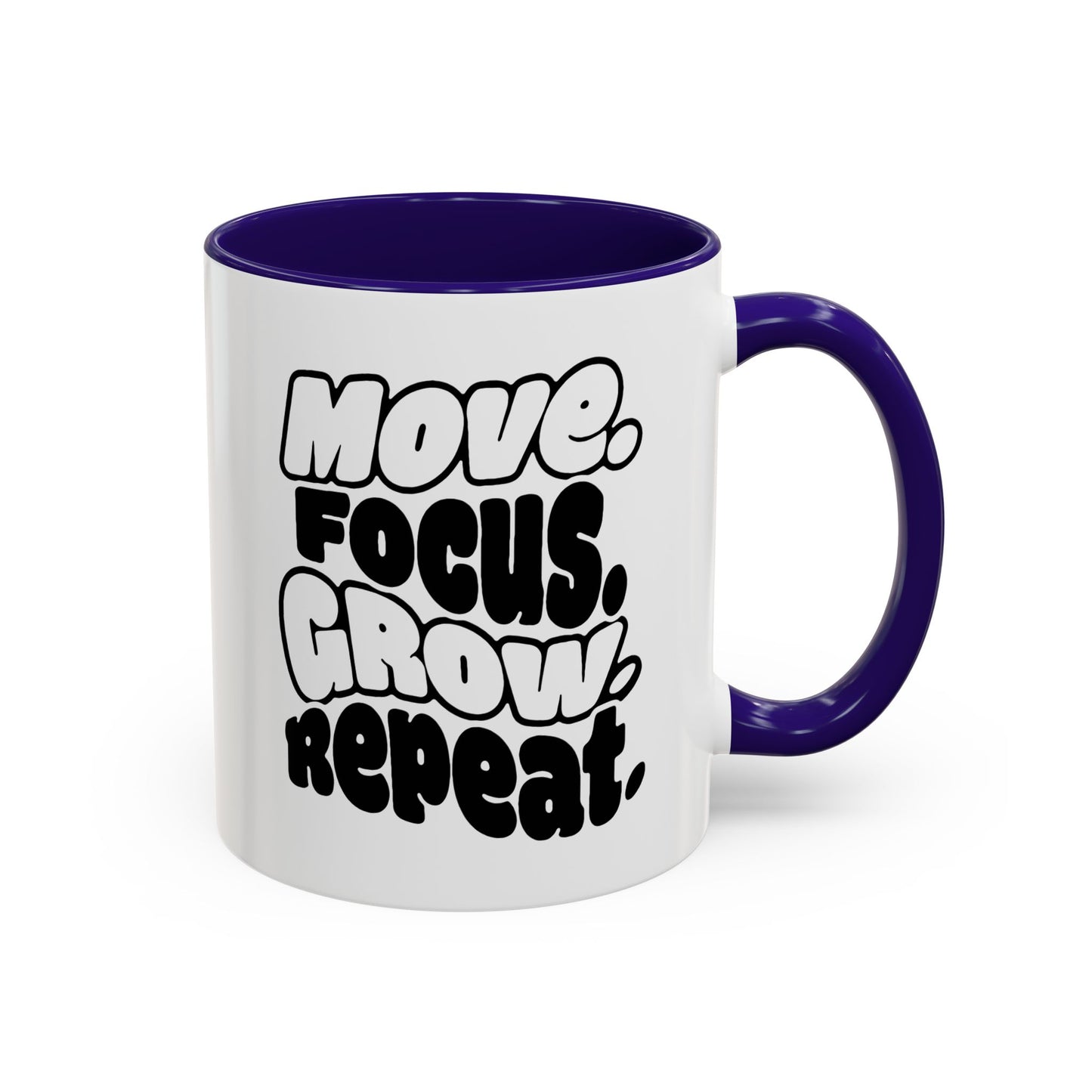 Move. Focus. Grow. Repeat. - Colorful Mug