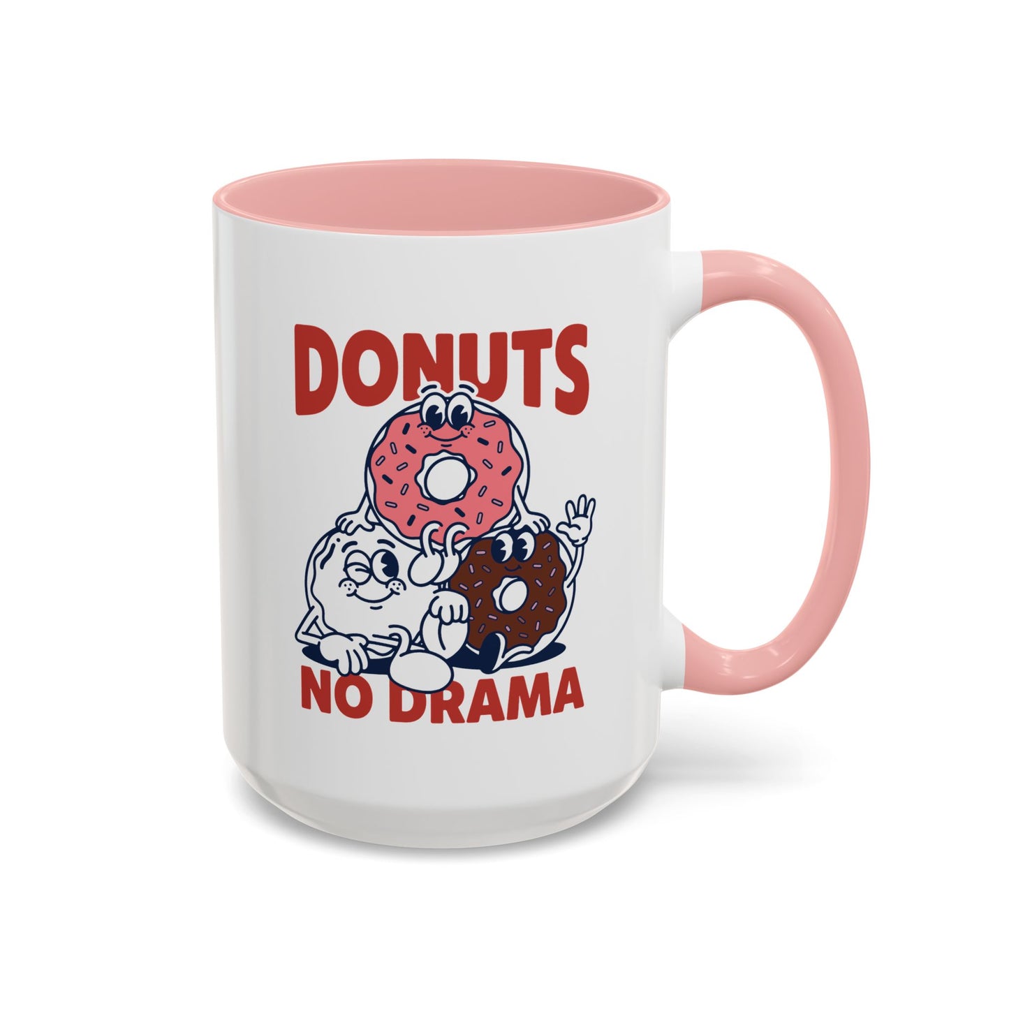 Donuts No Drama - Color Accent Mug