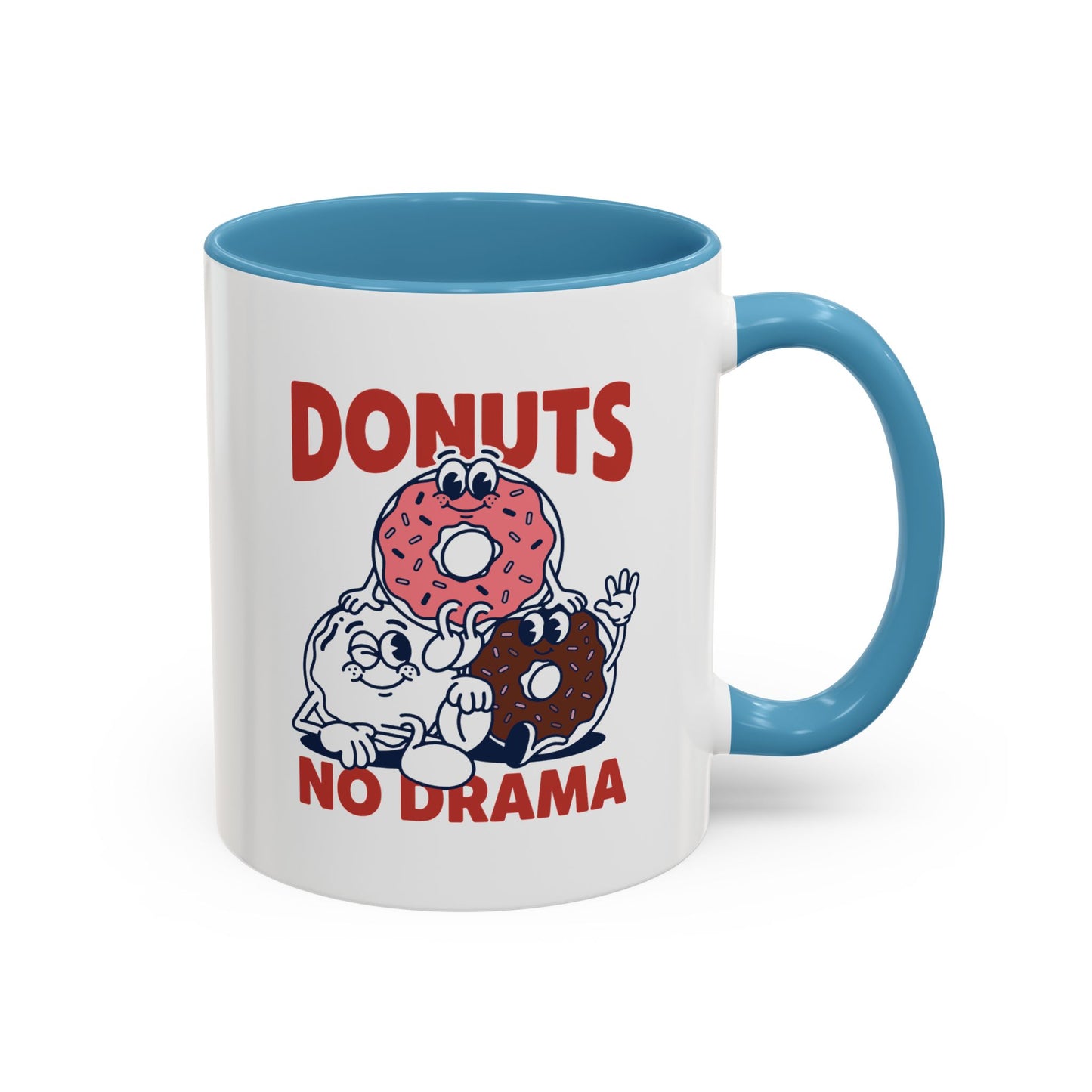 Donuts No Drama - Color Accent Mug