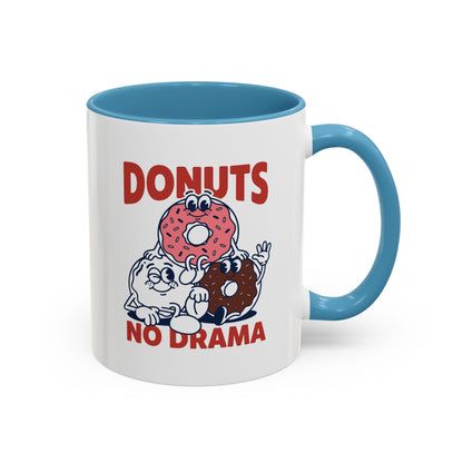 Donuts No Drama - Color Accent Mug